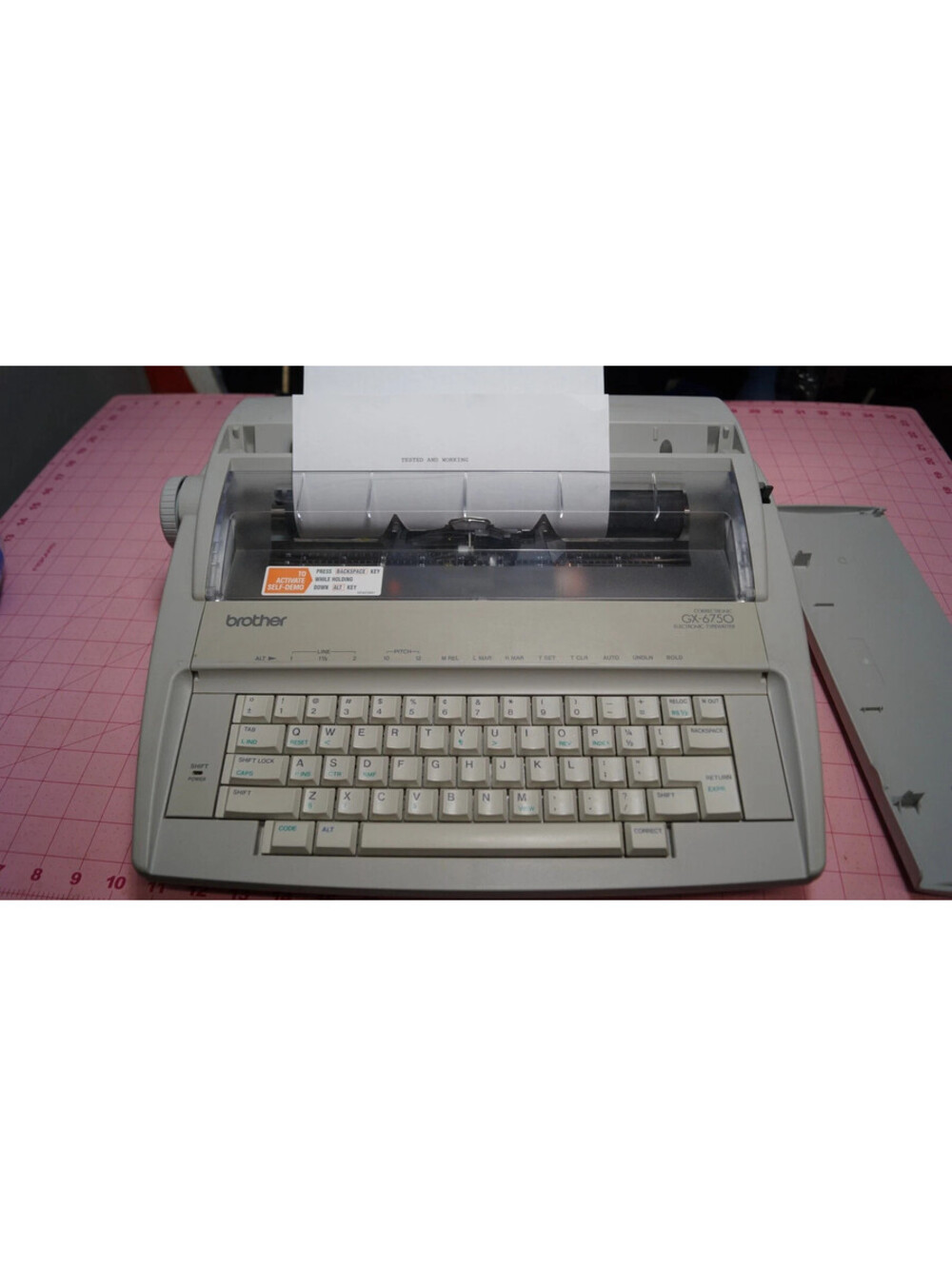 Brother GX-6750 Electronic Typewriter/Tested Working Great Shape! With Key Cover